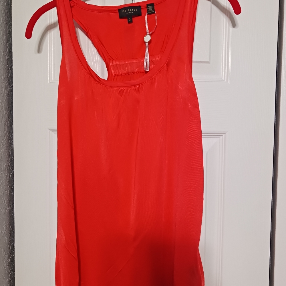 Red/orange top Ted Baker
